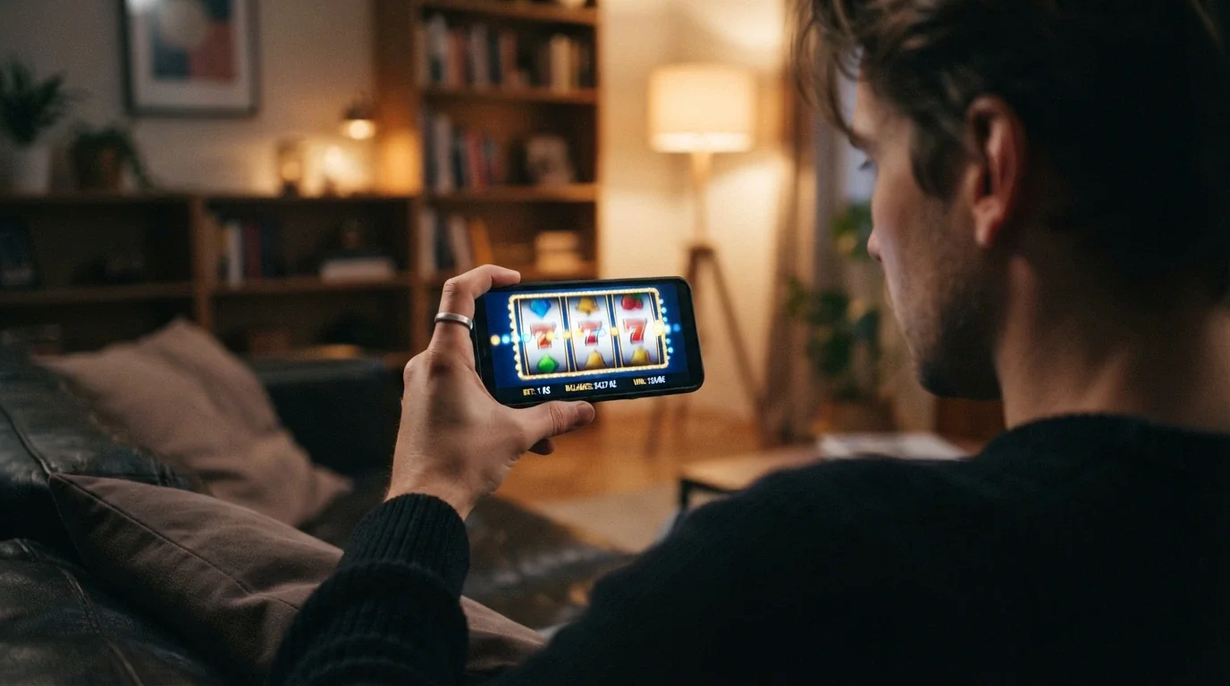 Online automat s nízkou minimální sázkou na obrazovce mobilu