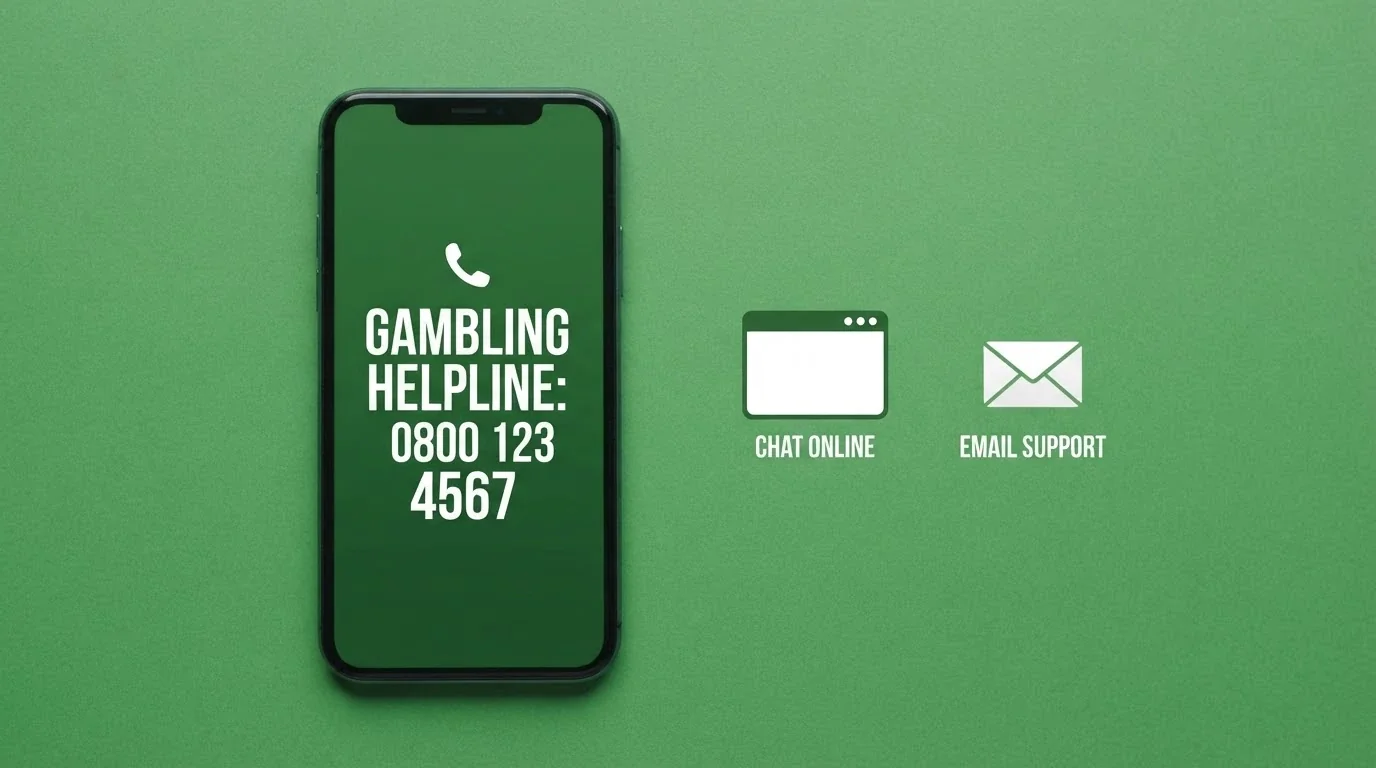 Telefonní sluchátko na zeleném pozadí s číslem 800 350 000, vedle ikona webové stránky a obálky emailu