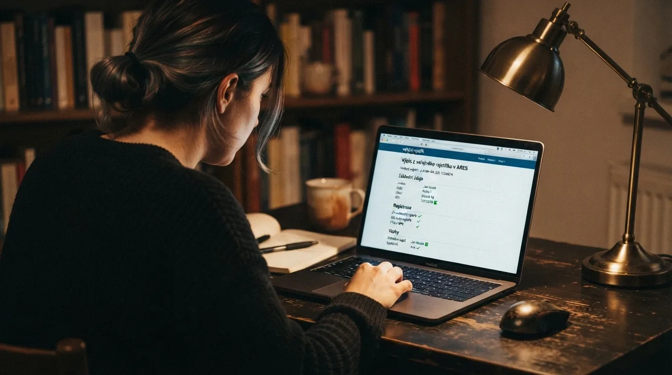 Úřední dokument s razítkem Ministerstva financí vedle obrazovky s otevřeným online casinem