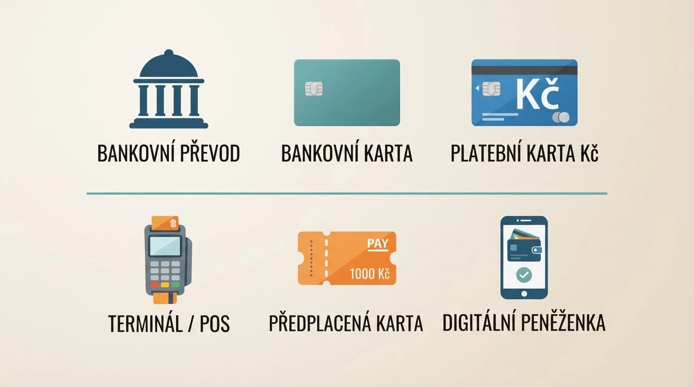 Tabulka platebních metod v licencovaných casinech